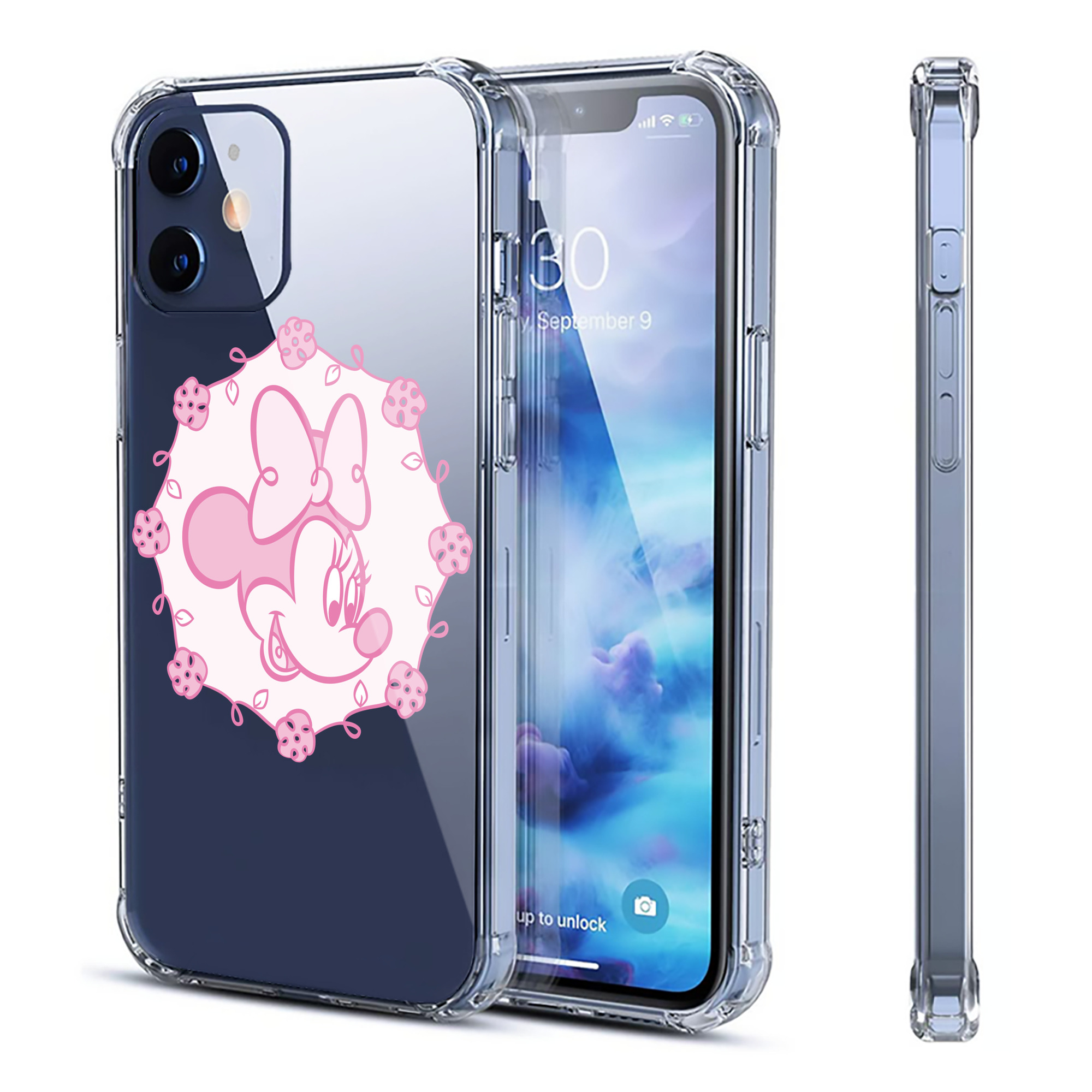 （画像用） ミッキーマウス Mickey Mouse 【iPhone 12シリーズ対応】透明スマホケース（クリアソフトケース）